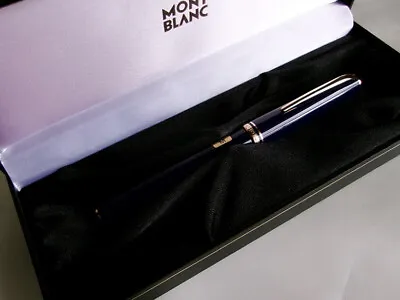 Montblanc Generation Fountain Pen 14K M Nib Navy Blue GT • $219.99