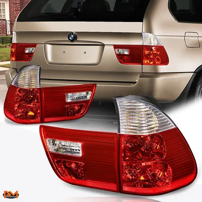 For 00-06 BMW X5 E53 Pair Clear/Red Lens Tail Light Rear Stop/Brake/Reverse Lamp • $115.89