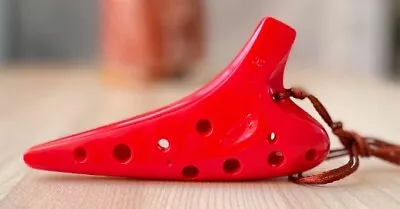 Focalink 12 Hole Soprano C Red ABS Resin Ocarina - Easy To Learn & Great Gift! • $28.95