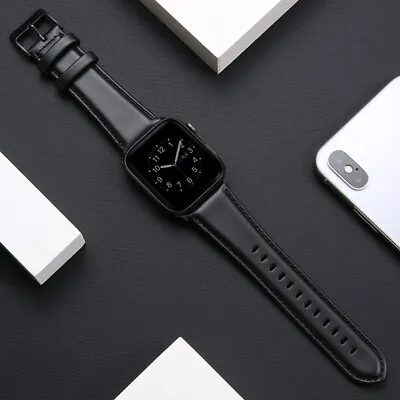 $18.99 • Buy Genuine Leather Apple Watch Band Strap IWatch Series 7 SE 6 5 4 3 2 44/42 38/40