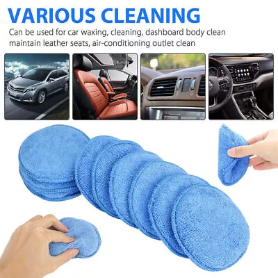 20X 5'' Car Microfiber Polishing Pads Wax Applicator Foam Sponge Cleaning Buffer • $12.99