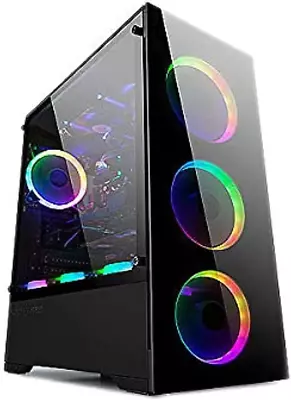 B-Voguish Gaming PC With Tempered Glass ATX Mid Tower USB3.0 Support E-ATX AT • $234.09