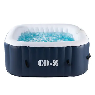 2-4 Person Outdoor Inflatable Hot Tub Spa Bubble 120 Massage Jets W Pump & Cover • $359.99