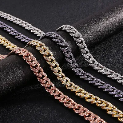 $18.99 • Buy 13MM Mens Miami Cuban Curb Link Chain Necklace Or Hip Hop Bracelet 7-28  Jewelry