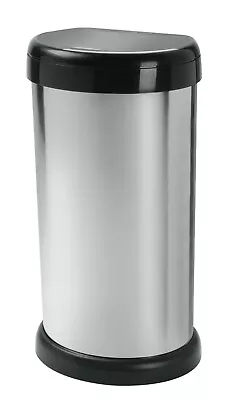 £26.49 • Buy 42L Moda Touch Top Bin Silver/Metal Effect - Tontarelli UK