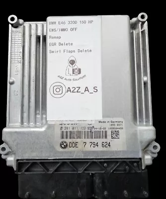 £120 • Buy BMW 320D E46 150 HP Ecu Plug And Play Immo Off Remap