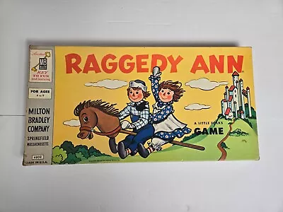 Vintage 1956 Milton Bradley RAGGEDY ANN A LITTLE FOLKS GAME  Boardgame CUTE!!! • $20