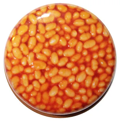 1  (25mm) BAKED BEANS Button Badge Pin - High Quality • $1.22