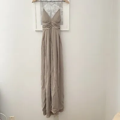 Nicole Miller Designer Sz 2 Small Lavender Silk Dress Gown Wedding Bridesmaid • $80