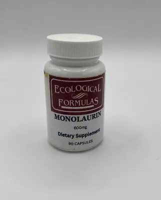 Ecological Formulas Monolaurin 600 Mg 90 Capsules 1/2025 Sealed New • $18