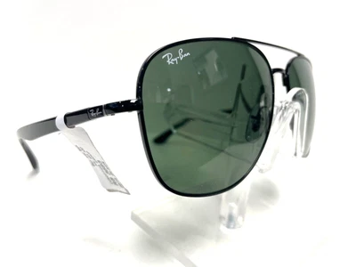 $114.99 • Buy Ray-Ban RB 3683 002/31 56mm New BLACK Polarized Aviator Sunglasses