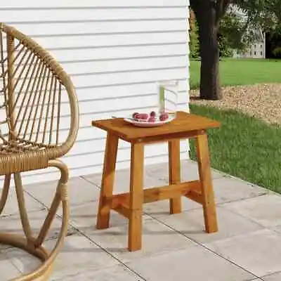 Stool 45X29X45 Cm Rectangular Solid Wood Acacia • £66.35