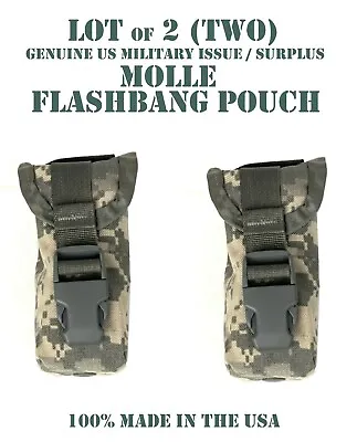 LOT Of 2 NEW US MILITARY MOLLE ACU UCP DISTRACTION DEVICE FLASHBANG POUCH POCKET • $16.95