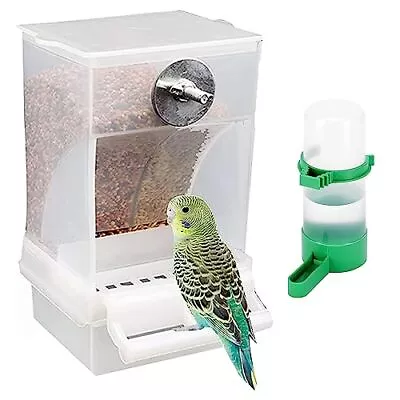 Automatic Bird Feeder Seed Feeders Food Container For Parrot Canary Cockatoo • $18.13