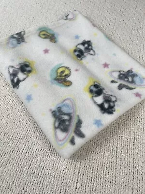 Vintage Baby Looney Tunes Baby Blanket  Tweety Sylvester Fleece Crib • $19.99