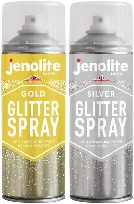 Jenolite Glitter Spray In A Clear Sealant | SILVER Or GOLD | Craft & Hobbies • £34.99