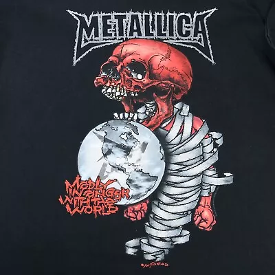 Vtg Metallica Pushead Angry At The World Tour 2004 Black Tee Shirt Ss Ns 2xl 3xl • $79.99