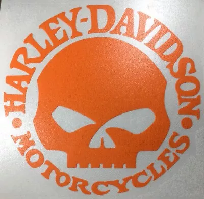 Harley Davidson Stickers Decal X1 (Gloss Orange) • $9.99