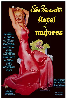 Movie Poster.HOTEL MUJERES.Peliculas Cubanas.History Bar Room Decor.016i • $43