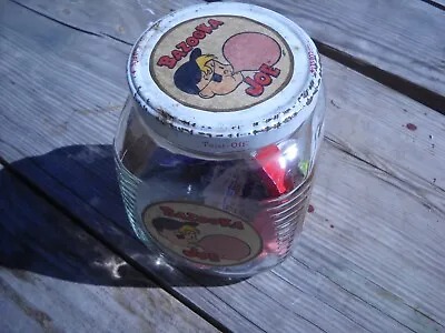 Bazooka Joe Vintage Bubble Gum Jar Container W/ Stuff Inside • $116
