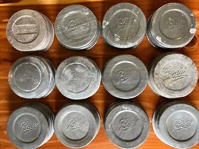 Lot Of 12 Vintage Zinc Canning Jar Lids With Inserts; Ball Presto And Atlas • $14.50