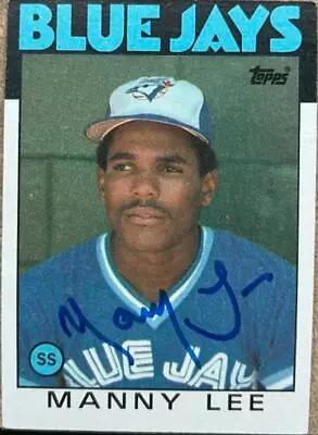 Manny Lee Autographed 1986 Topps #23 • $60