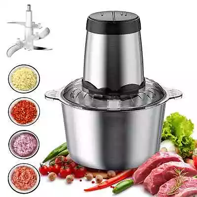 300W Electric Food Chopper Electric Stainless Steel Processor Meat Grinder Mixer • $18.98