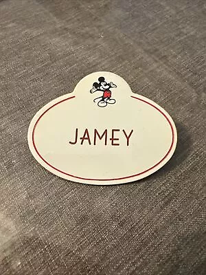 VINTAGE DISNEY MICKEY Cast Member Name Tag Employee Badge JAMEY Pin • $8.99