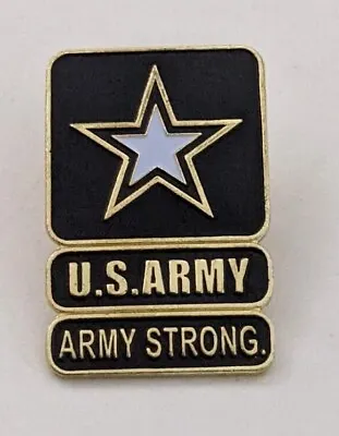 U.S. Army Army Strong Hat Pin Gold & Black & White Star Pinback Lapel Military • $5