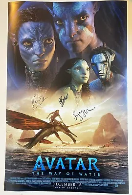 £645 • Buy Avatar The Way Of Water Cast Signed Poster