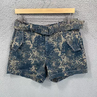 J Brand Camo Shorts Womens 28 Evia Surplus High Rise Belted Outdoor Hiking Camp • $22.99