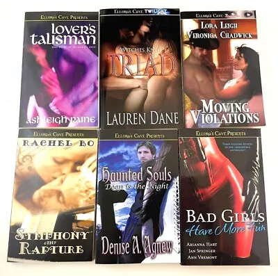 6-pc Lot Ellora's Cave Books Erotica Lora Leigh Lauren Dane Denise A. Agnew Vg • $24.89