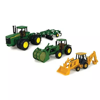 John Deere 20cm Deluxe Value Set Loader/Tractor/Backhoe/Farm/Toys/Kids Play/Fun • $86.95