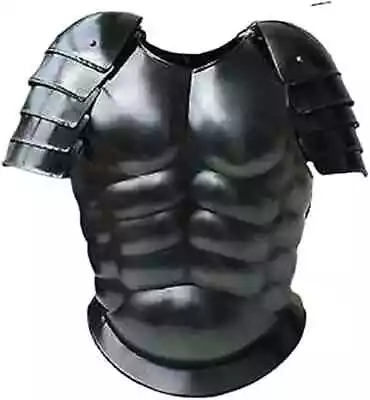 Black Roman Muscle Armor Jacket Medieval Greek Spartan Costume  Shoulder Item • $186.90