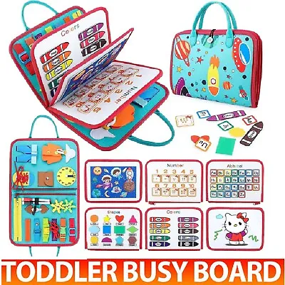 Toddler Busy Board Intelligence Learning Toys Sensory Montessori Board Baby Toy • $24.49
