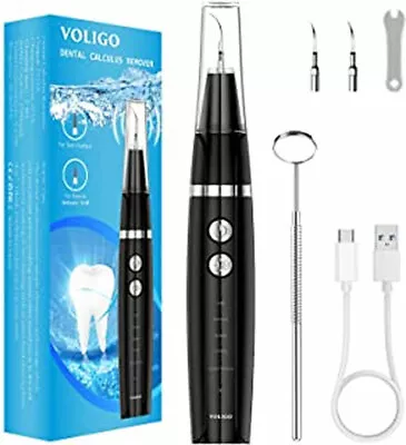 $14.99 • Buy Electric Ultrasonic Dental Calculus Tooth Cleaner LED Scaler Plaque Remover Kit