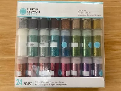 MARTHA STEWART CRAFTS Glitter Set 24 Vials 0.37 Oz/each - NEW Non-Toxic • $20