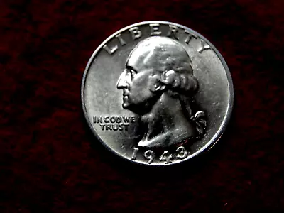 1943  25c Washington 90% Silver Quarter Item #31r • $9.99