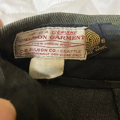 Filson Mackinaw Wool Cargo Pants MADE IN USA Dark Spruce RARE LIMITED COLOR • $60