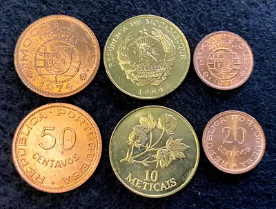 Mozambique 3 Coins Set 10 Meticas 20 50 Centavos UNC World Coins • $8.45