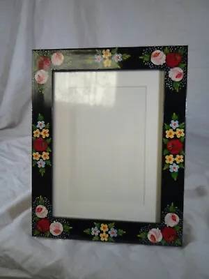 £12 • Buy Black Roses And Castles Hand Painted Wooden Photo Frame Barge Ware#02