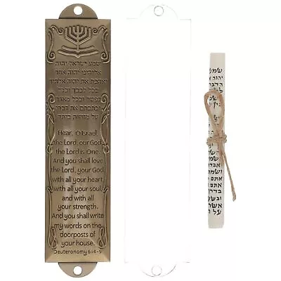 Metal Blessing Mezuzah Metal Blessing Mezuzah Mezuzah Case Door Hebrew Alloy ... • $17.96