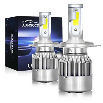 Pair 9003/H4 LED Headlight Bulbs Conversion Kit High&Low Beam 6500K Bright White • $27.99