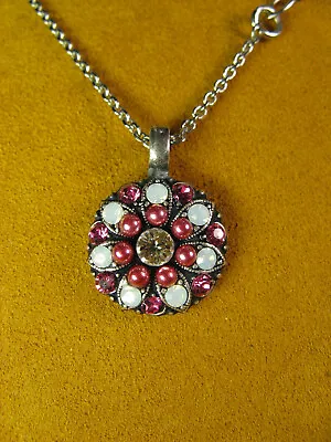 MARIANA GUARDIAN ANGEL SWAROVSKI CRYSTALS FLOWER Necklace Pendant Gift Mothers D • $74