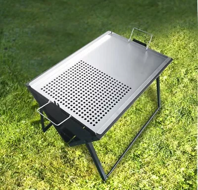 Asado Portable BBQ Grill  Charcoal With Stainless Steel Cook Plate + Bag • £29.99