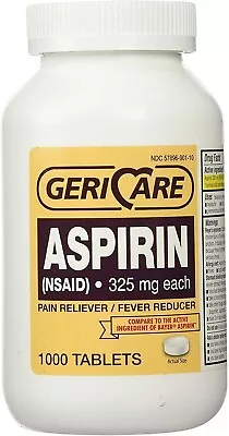 GeriCare Aspirin 325 Mg - 1000 Tablets • $12.99