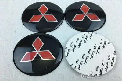 4x Black 56mm Wheel Center Cap Sticker Decal For Eclipse Outlander Lancer Evo 8 • $8.88