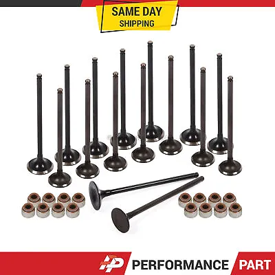 High Performance Intake Exhaust Valves W/ Seals Fit  92-05 Honda D16Z6 D17A1 A2 • $130.99