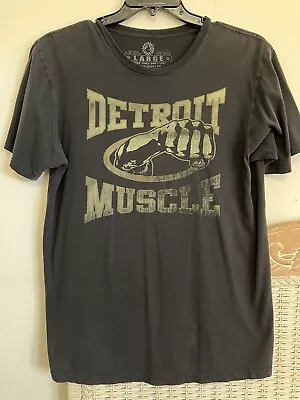 MADE IN DETROIT Brand DETROIT MUSCLE T-Shirt MOTOR CITY Mens Size LARGE • $19.50