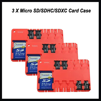 3x Bandc Micro SD/SDHC/SDXC Memory Card Storage Holder Case (cards Not Included) • $8.99